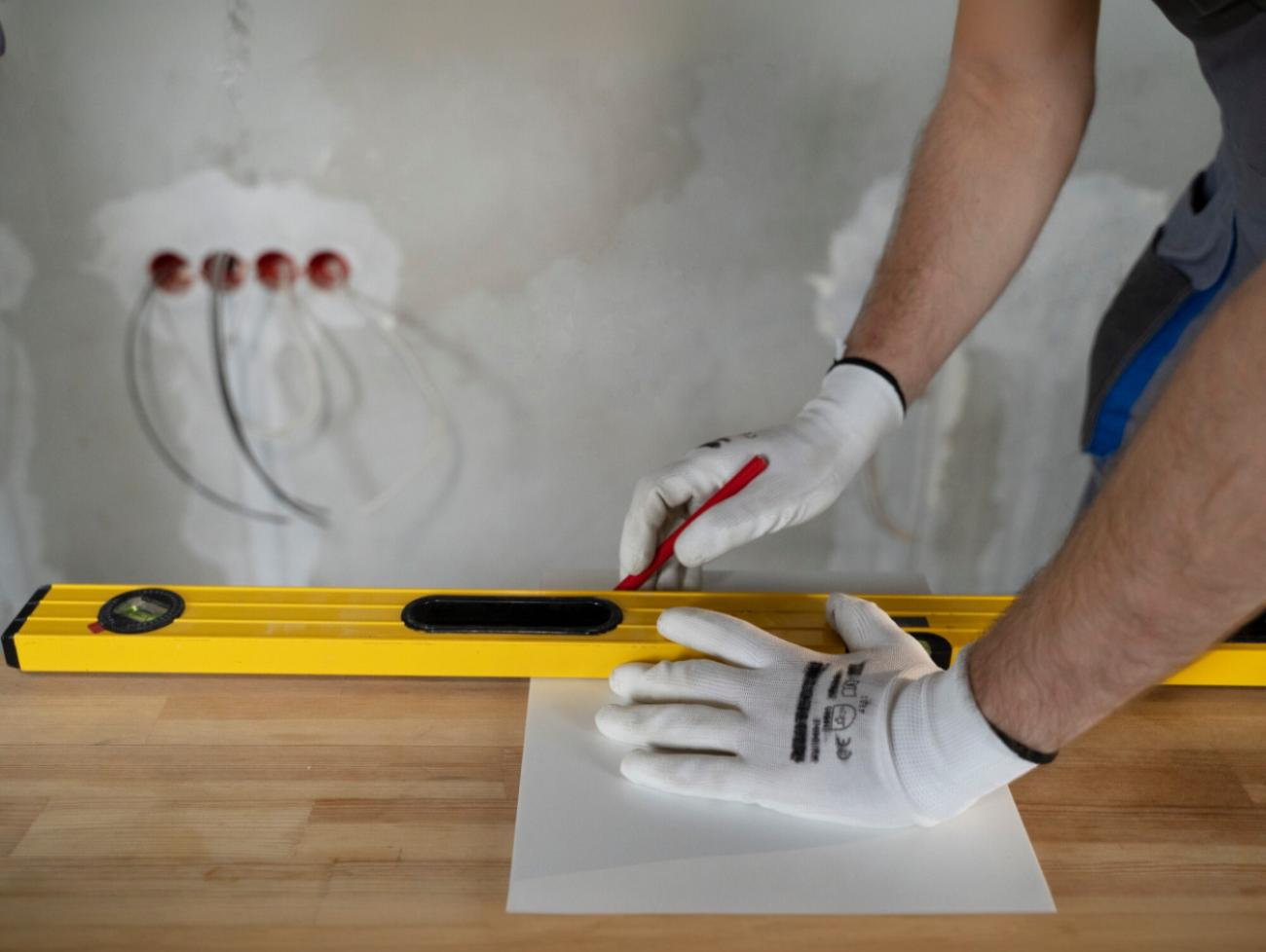 Zespół budowlany podczas prac remontowych w holenderskim domu – modernizacja wnętrza i prace wykończeniowe